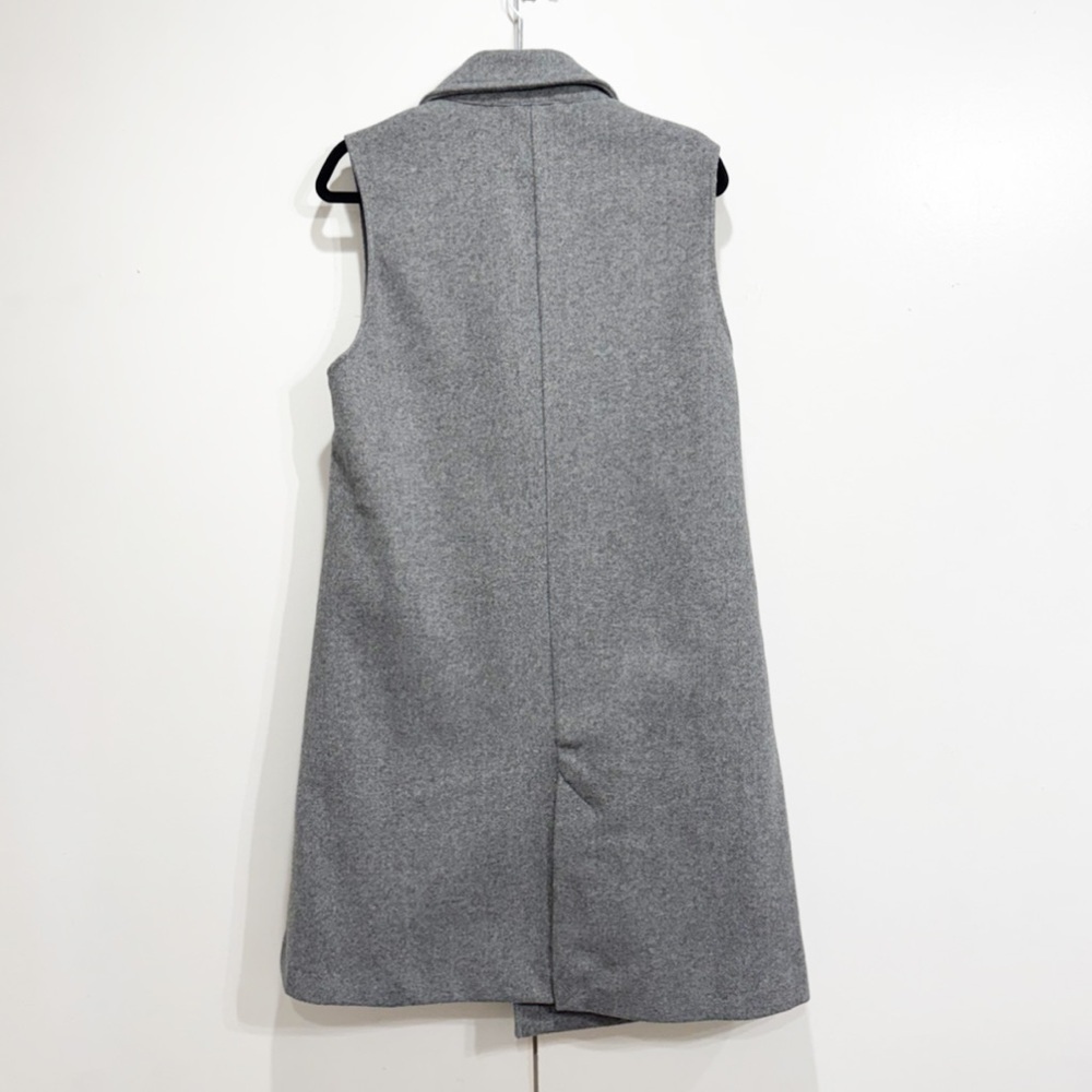Zara Long Vest Grey Size Small NEW - Picture 6 of 7